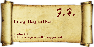Frey Hajnalka névjegykártya